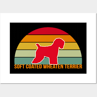 Soft Coated Wheaten Terrier Vintage Silhouette Posters and Art